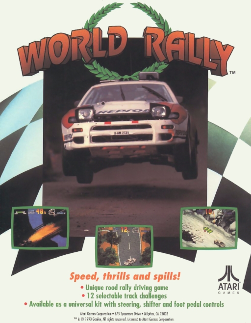 World Rally (Version 1.0, Checksum 0E56) Arcade Game Cover